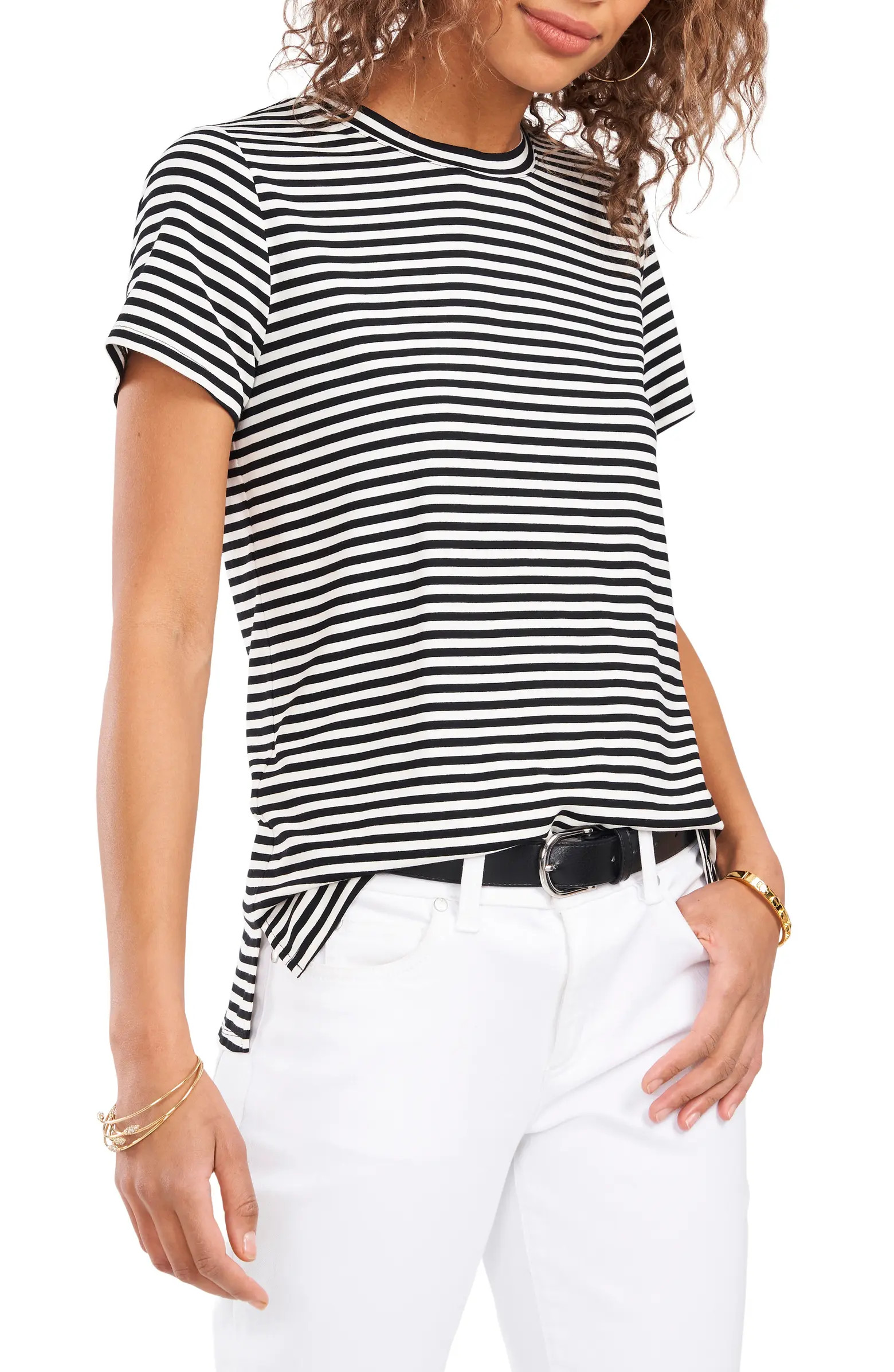 Polished Stripe Crewneck T-Shirt | Nordstrom