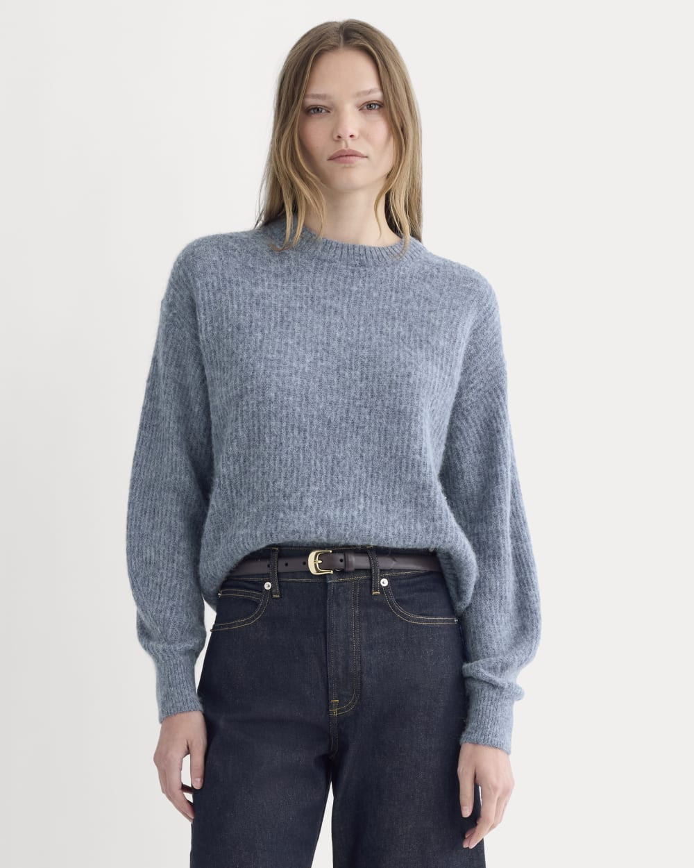 The Cocoon Crew in Alpaca | Heather Sage Blue | Everlane