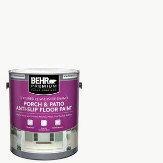 BEHR PREMIUM 1 Gal. Ultra Pure White Textured Low-Lustre Enamel Interior/Exterior Anti-Slip Porch... | The Home Depot