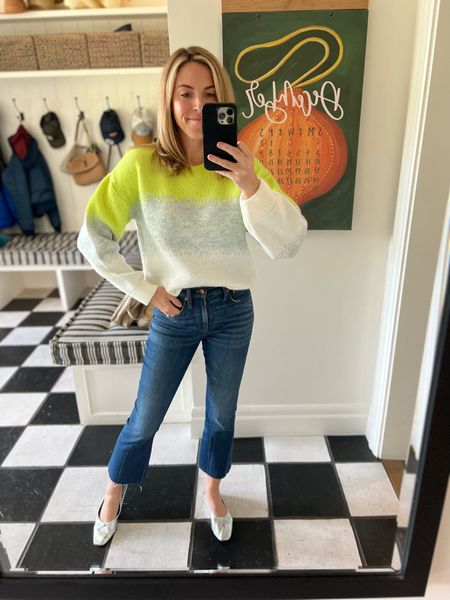 Outfit of the day: festive Anthro sweater, my favorite Madewell jeans and silver flats. All are TTS!




Holiday casual

#LTKover40 #LTKSeasonal #LTKstyletip