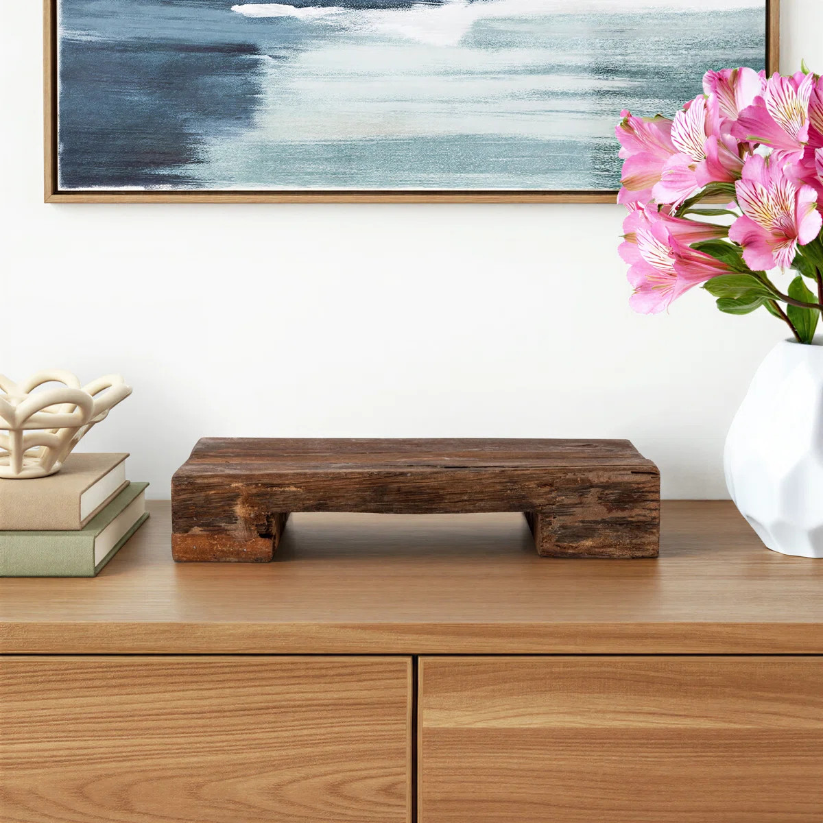 Pacific Found Wood Pedestal Tray | Wayfair North America