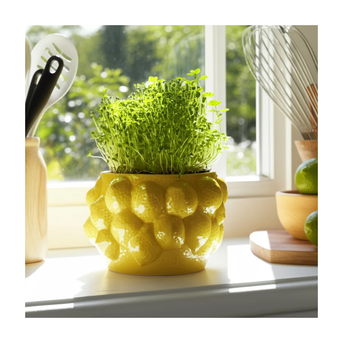 Winston Porter Textured Stoneware Ceramic Planter With Sculpted Bulbous Design And Integrated Dra... | Wayfair North America