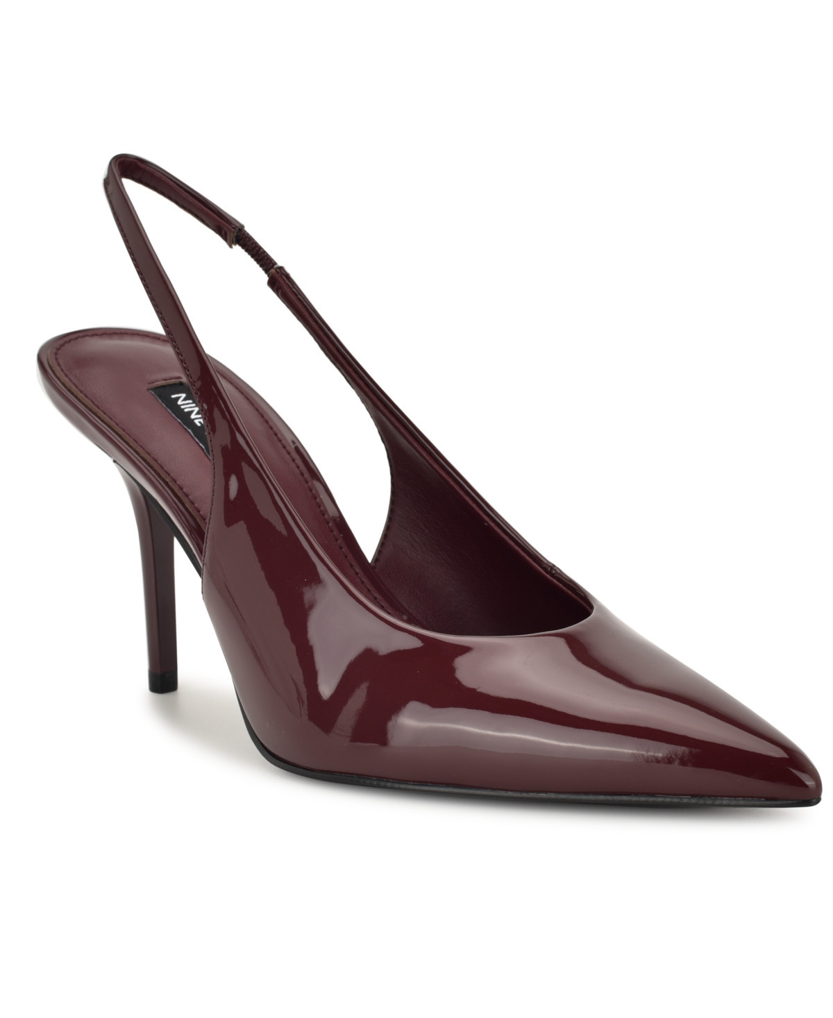 Nine West Women's Palomma Slingback Stiletto Pumps - Deep Red Patent | Macy's