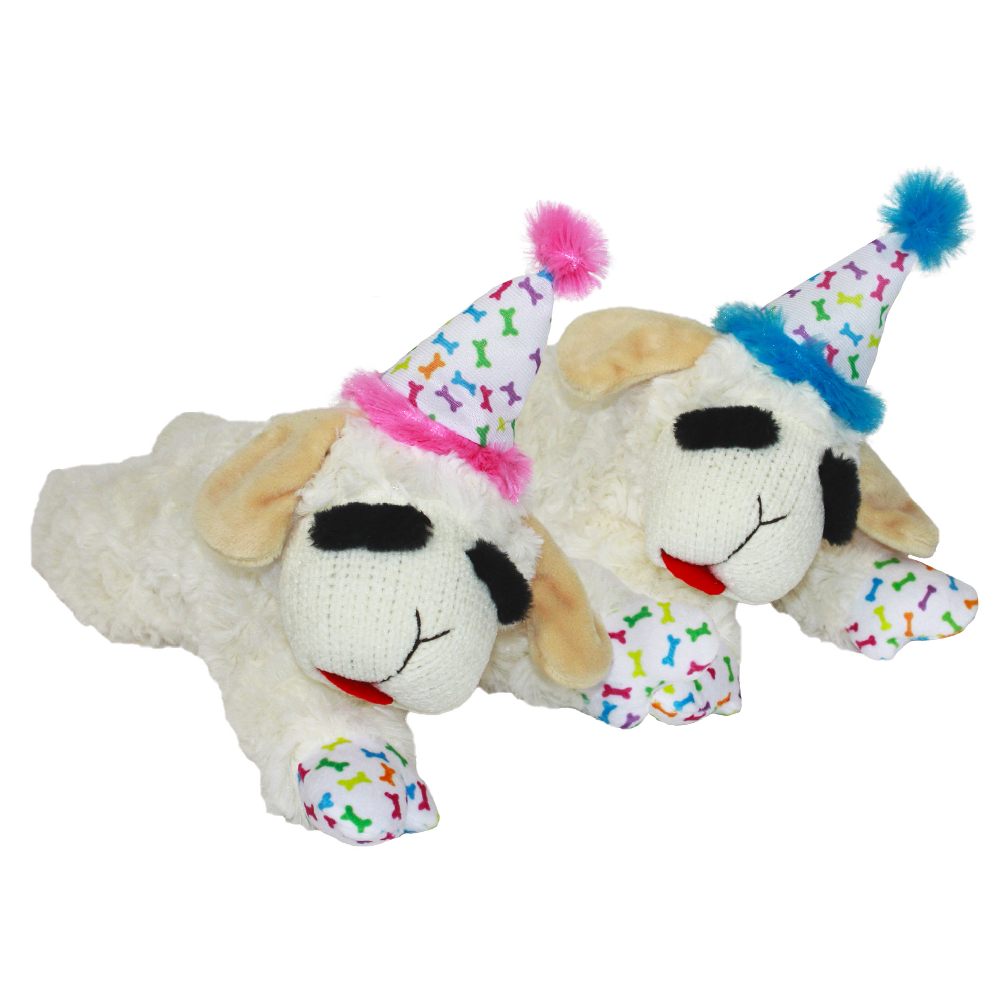 Multipet Lamb Chop with Birthday Hat Dog Toy, Assorted Colors, Size: 10.5” - Walmart.com | Walmart (US)