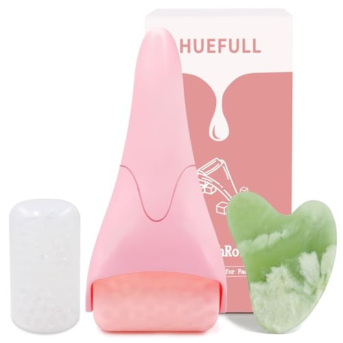 huefull Ice Roller for Face with 2 Rollers and Gua Sha Facial Tools, Face Roller for Self Care, Guasha Tool for Face, Puffiness Relief, Skin Care Gift for Men/Woman, Christmas Gifts | Amazon (US)