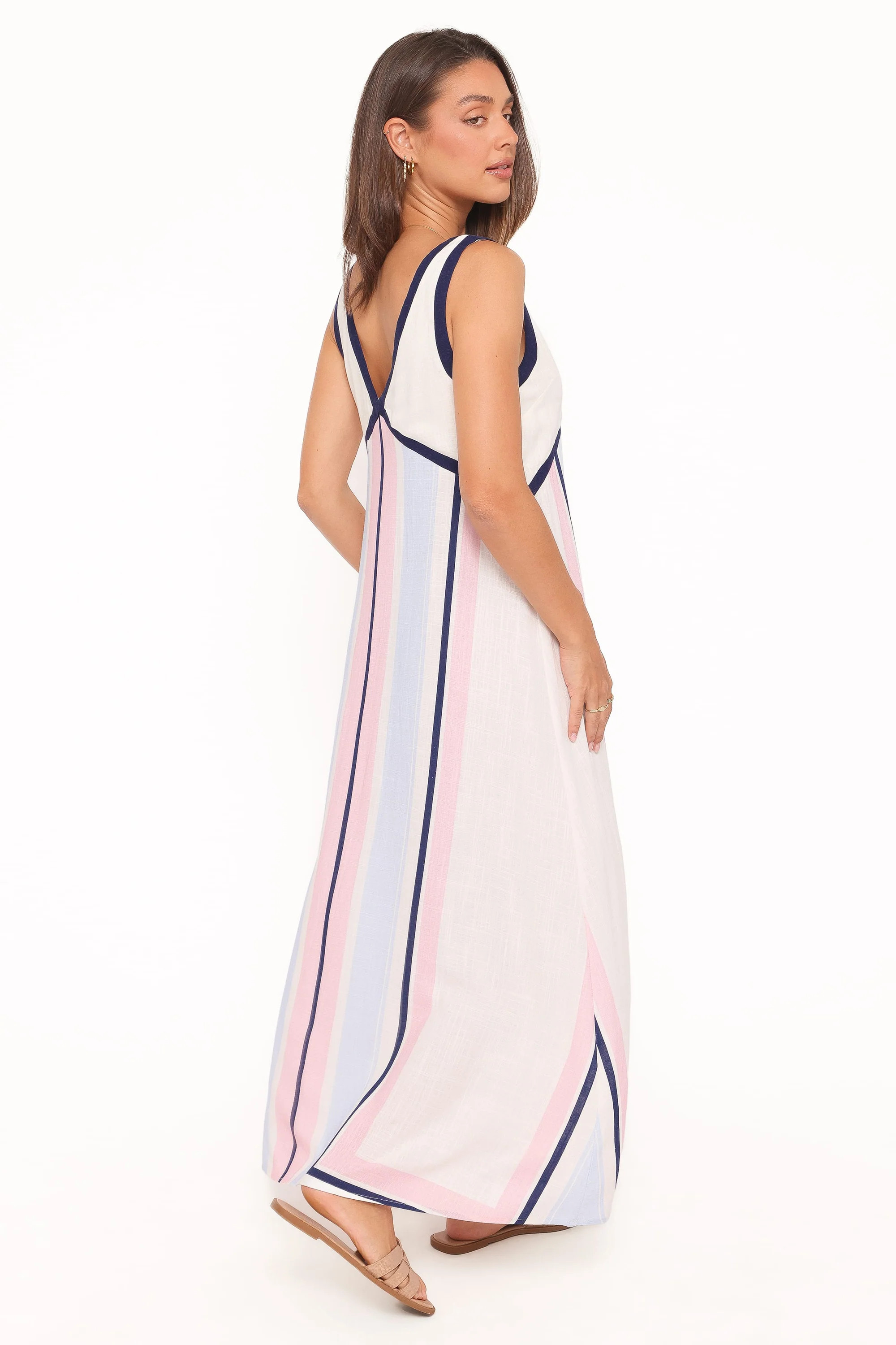 Mackay Maxi Dress - Blue/Pink Stripe | Petal & Pup (US)