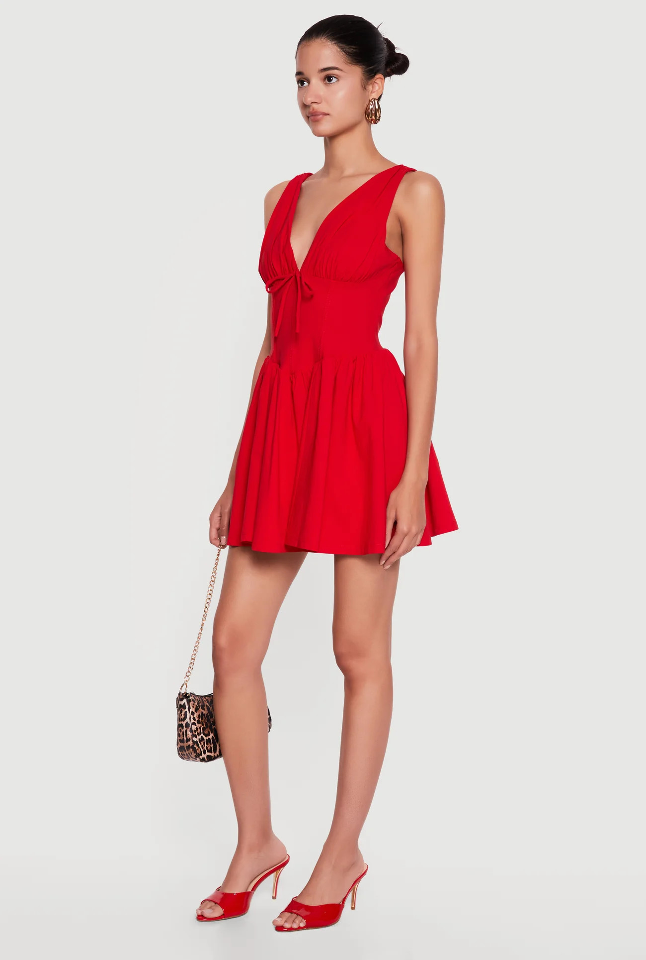 V-Neck Corset Mini Dress | Rainbow Shops
