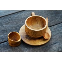 Wooden Coffee Cup Set, Tea Natural Wood Smooth Caffeine Addict Present Drink Nature With Our Handcrafted | Etsy (US)