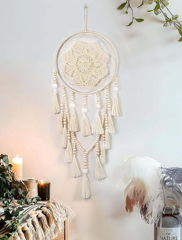 Nice Dream Macrame Dream Catchers for Bedroom Adults Tassels Dream Catcher Wall Decor Large Boho ... | Amazon (US)