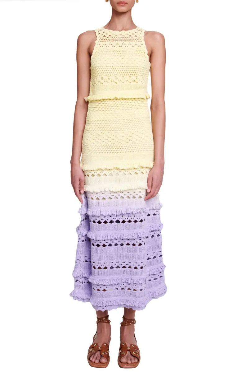 maje Robelle Ombré Crochet Midi Dress | Nordstromrack | Nordstrom Rack