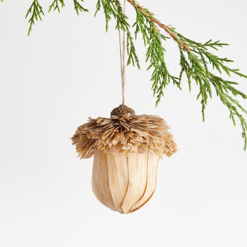 Paper Acorn Christmas Tree Ornament | Crate and Barrel | Crate & Barrel