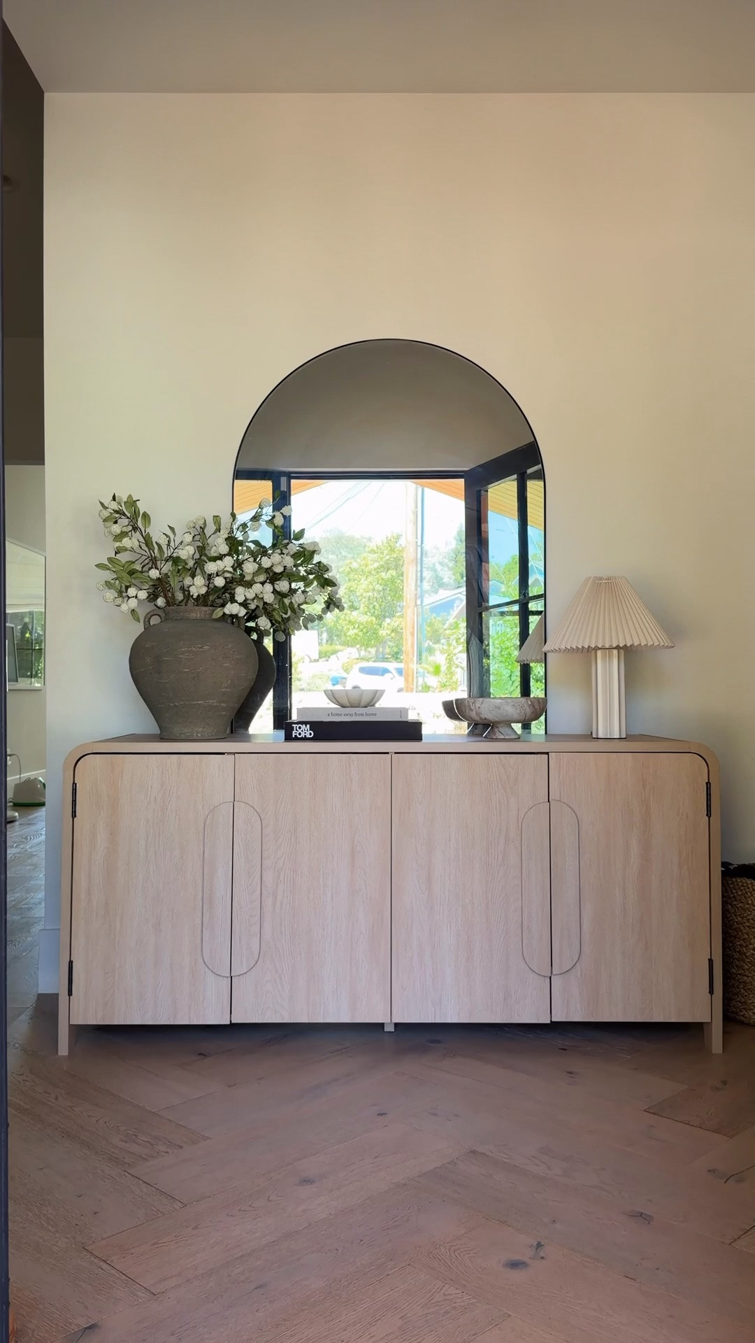 #ad The prettiest entryway table! This piece is so versatile you could use it as a TV stand or in your dining room. Love the beautiful curved detail! It instantly elevated our entryway. I can always find everything I need and Wayfair for Designer looks at such great prices!  @wayfair, #WayfairPartner, #Wayfair

#LTKHome #LTKSaleAlert

#LTKSaleAlert #LTKHome
