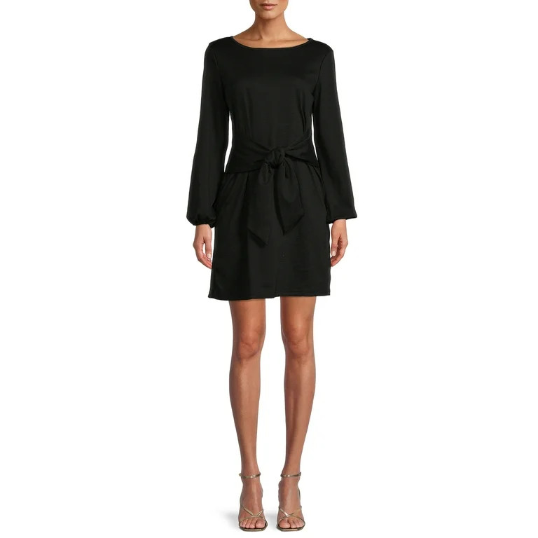 Nine.Eight Women’s Tie Waist Knit Cocktail Dress - Walmart.com | Walmart (US)