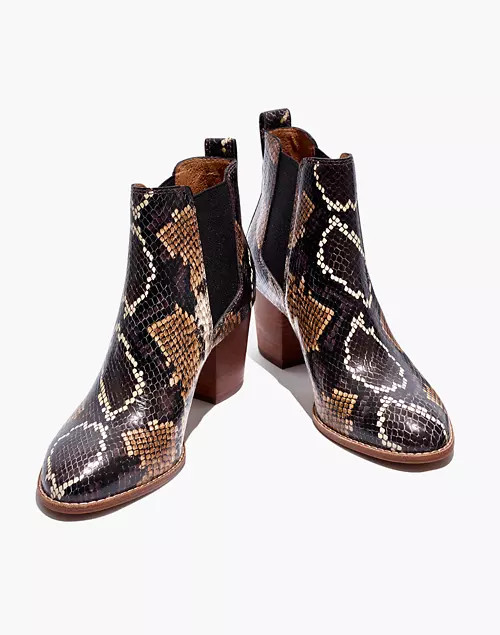 The Regan Boot in Snake Embossed Leather | Madewell