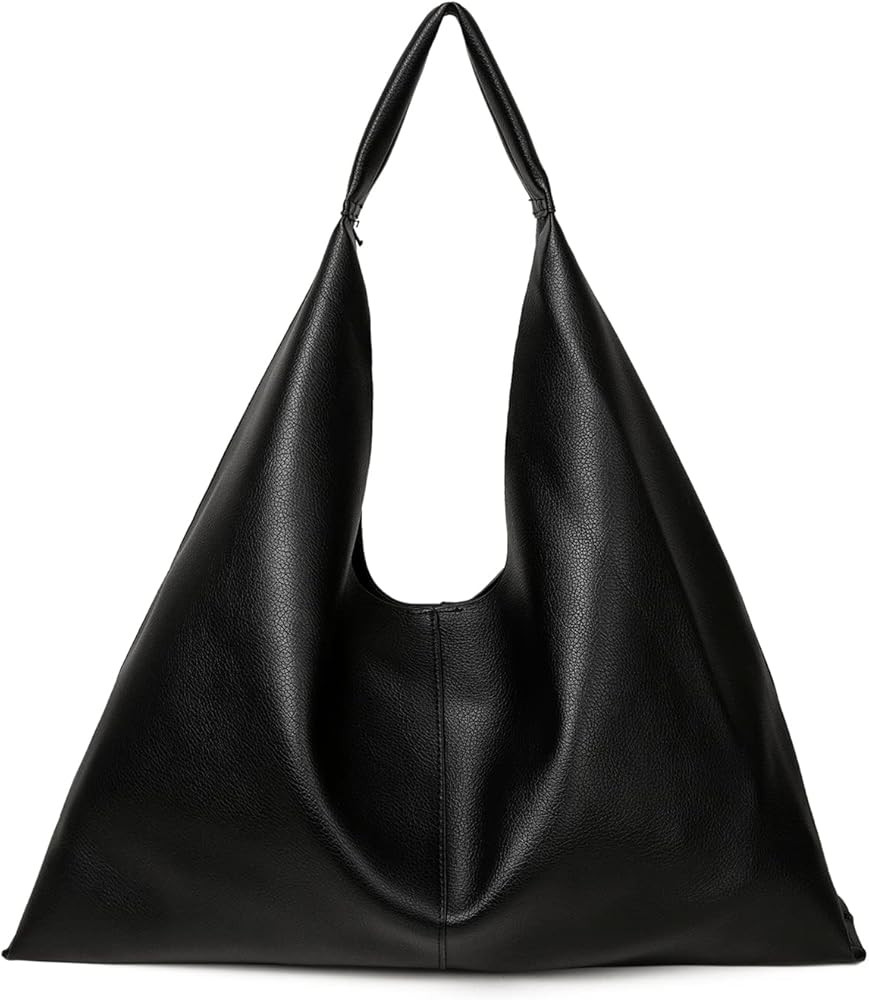 Leather Tote Bag, Oversized Hobo Bags, Large Tote Bag for Women Work, Vegan Leather Handbags Trav... | Amazon (US)