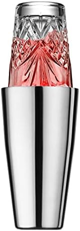 Godinger Cocktail Shaker, Martini Shaker, Boston Shaker, Stainless Cup and Crystal Glass to Mix D... | Amazon (US)