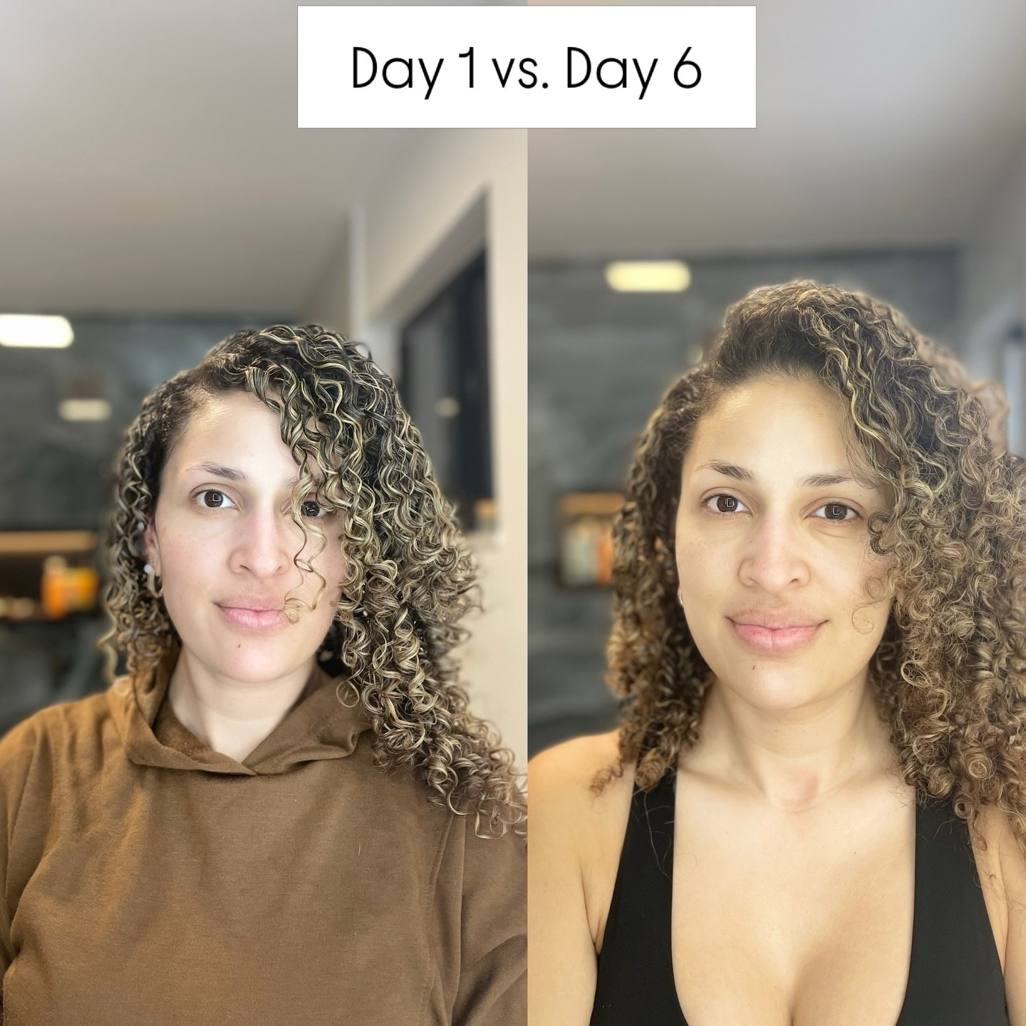 Day 1 vs Day 6 and this is why I always document the full week.

You can clearly see the progression. By Day 6 there’s more shrinkage compared to Day 1. The curls have tightened up, settled into their natural pattern, and lost some of that freshly styled stretch. That’s completely normal and part of how curls evolve as the days go on.

Day 1 shows maximum elongation and fresh definition.
Day 6 shows the real test, longevity, hold, and how well the routine actually performed.

Here’s the product lineup that I used: 
@curlsmith_official
• Multitasking Curl Conditioner
• In Shower Style Fixer
• Flawless Finish Hairspray

Seeing the difference between Day 1 and Day 6 is exactly why I focus on routines that last, not just routines that look good for a few hours.

Día 1 vs Día 6 y por eso siempre documento toda la semana.

Aquí se nota claramente la evolución. Para el Día 6 hay más encogimiento en comparación con el Día 1. Los rizos se han ajustado a su patrón natural y han perdido parte de esa elongación recién estilizada. Eso es completamente normal y forma parte de cómo los rizos cambian con el paso de los días.

El Día 1 muestra máxima definición y elongación.
El Día 6 muestra la verdadera prueba, la duración, la fijación y qué tan bien funcionó la rutina.

Este es el lineup de productos que mantuvo mis rizos toda la semana:
@curlsmith_official
• Multitasking Curl Conditioner
• In Shower Style Fixer
• Flawless Finish Hairspray

Ver la diferencia entre el Día 1 y el Día 6 es justo por lo que me enfoco en rutinas que duren, no solo en rutinas que se vean bien por unas horas.

#curlyhair #curls #curls #curlyhair #rizos 
hairgoals curlyhairroutine naturalcurls  curlynaturalhair curlyhairtips curlyhairgirls curlygirl haireducation hairtransformation treatedcurls curlsandhiglights curlyhaircommunity  hairreels trendingreels curlyhairreels trendingaudio rizos pelorizado productospararizos peinadospararizos peinados latinasconrizos productospararizos chicasconrizos chicasyrizos educacionderisos transformacionderizos
