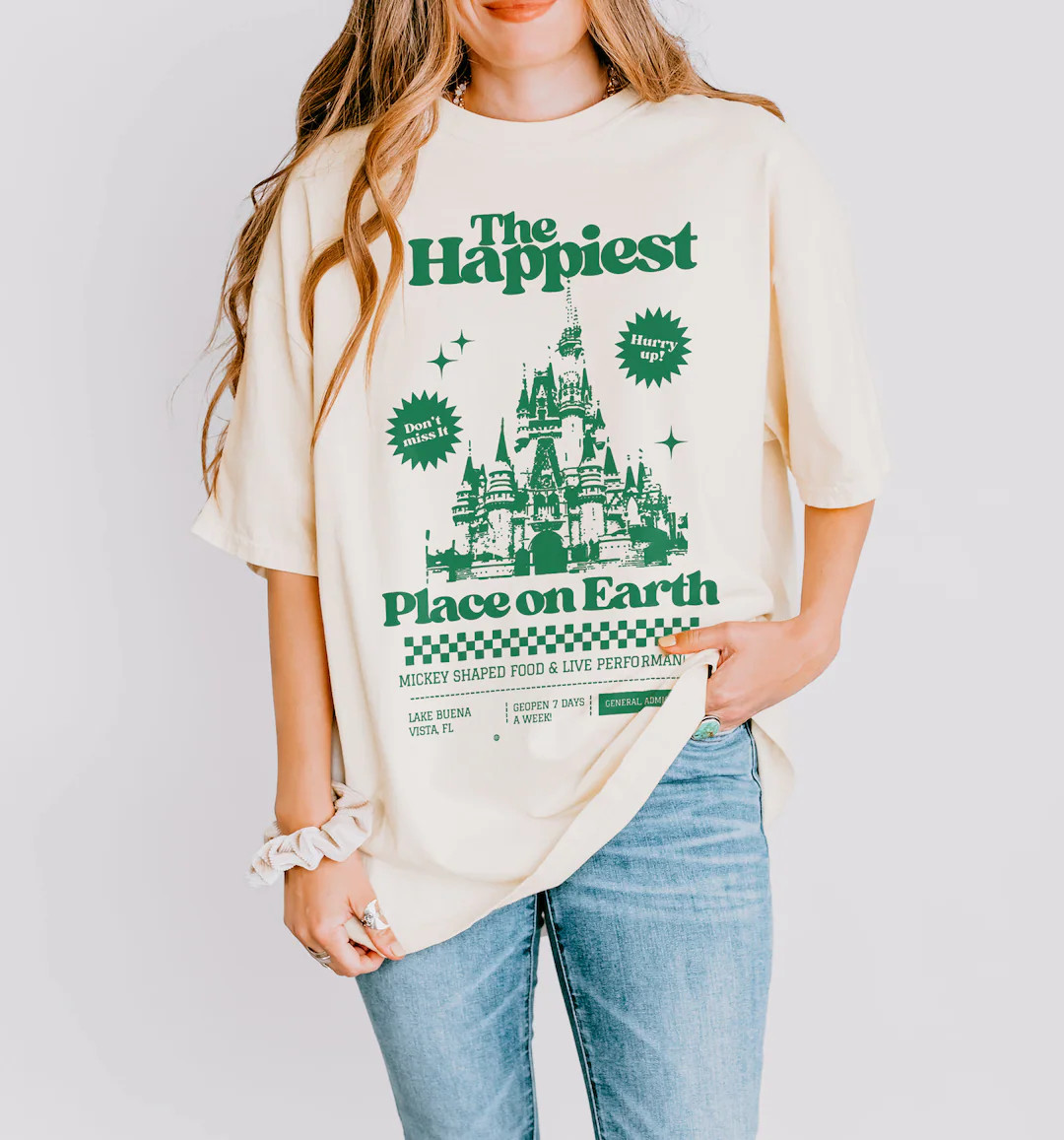 The Happiest Place on Earth Comfort Colors Unisex Garment-Dyed T-shirt | Etsy (US)