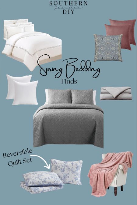 Spring Bedding Finds: floral quilts, bedroom, throw pillow covers, make the bed, duvet, duvet cover 

#LTKhome #LTKSeasonal #LTKstyletip