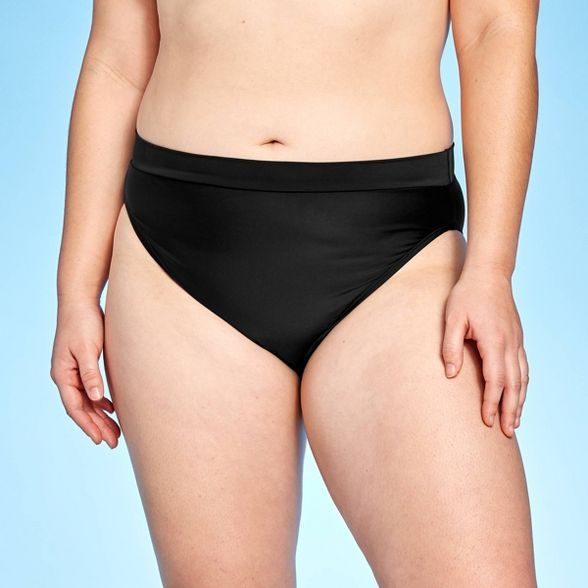 Juniors' High Leg High Waist Bikini Bottom - Xhilaration™ Black | Target