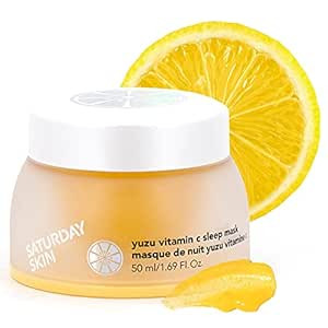 Saturday Skin Yuzu Vitamin C Sleep Face Mask Skin Care Retinol Niacinamide Face Moisturizer Brigh... | Amazon (US)
