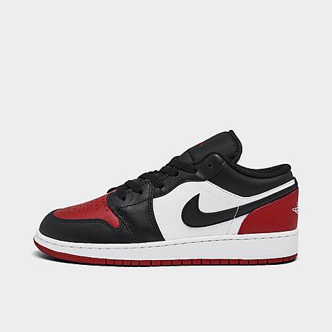 Jordan Big Kids Air Retro 1 Low Casual Shoes in White/Black/Varsity Red Size: 5.5 | Finish Line (US)