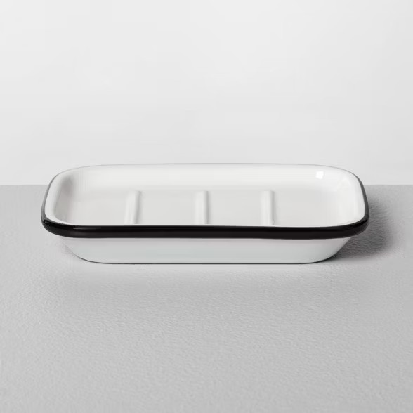 Stoneware Soap Dish White/Black - Hearth & Hand™ with Magnolia | Target