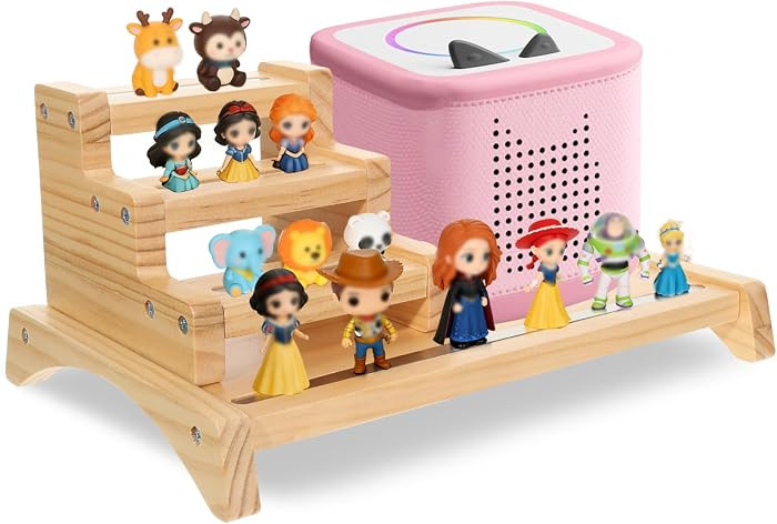3-Tier Wooden Storage Shelf for Tonies Box Organizer, Magnetic Display Storage Rack for Figurine ... | Amazon (US)