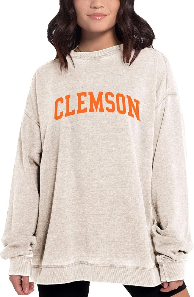 chicka-d NCAA womens Burnout Fleece Pullover | Amazon (US)