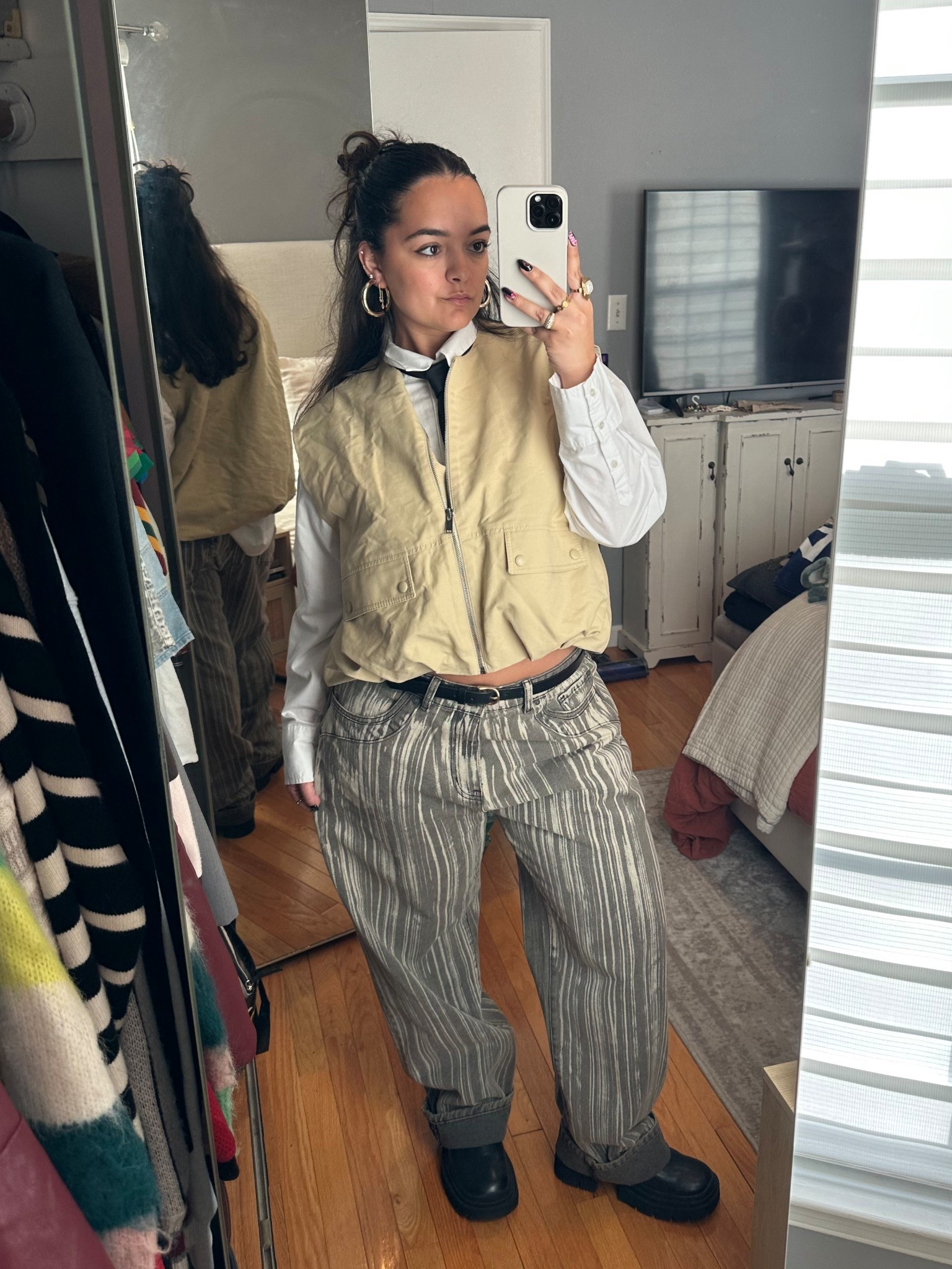doechii concert outfit- pants are ‘Jaded London Jana Stripe Pants,’ vest is from Zara, tie is Alfani thrifted, shoes are Zara

#LTKParties #LTKStyleTip