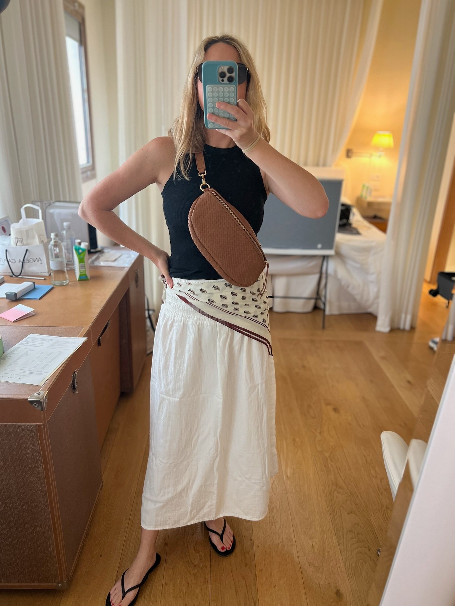 Italy Day Look 🇮🇹

This white skirt is a great vacation staple as you can dress it up or down. Wrap a scarf around your waist to give it a fun printed boost!

While traveling in Europe, the scarf also served as a cover for your shoulders as you must cover up to your many of the Basilicas. 

#LTKOver40 #LTKTravel #LTKStyleTip