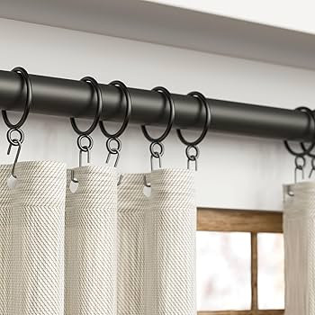 50 Pack Metal Curtain Rings with Eyelets, 1.5 inch Inner Diameter Drapery Rings Apply for Curtain... | Amazon (US)