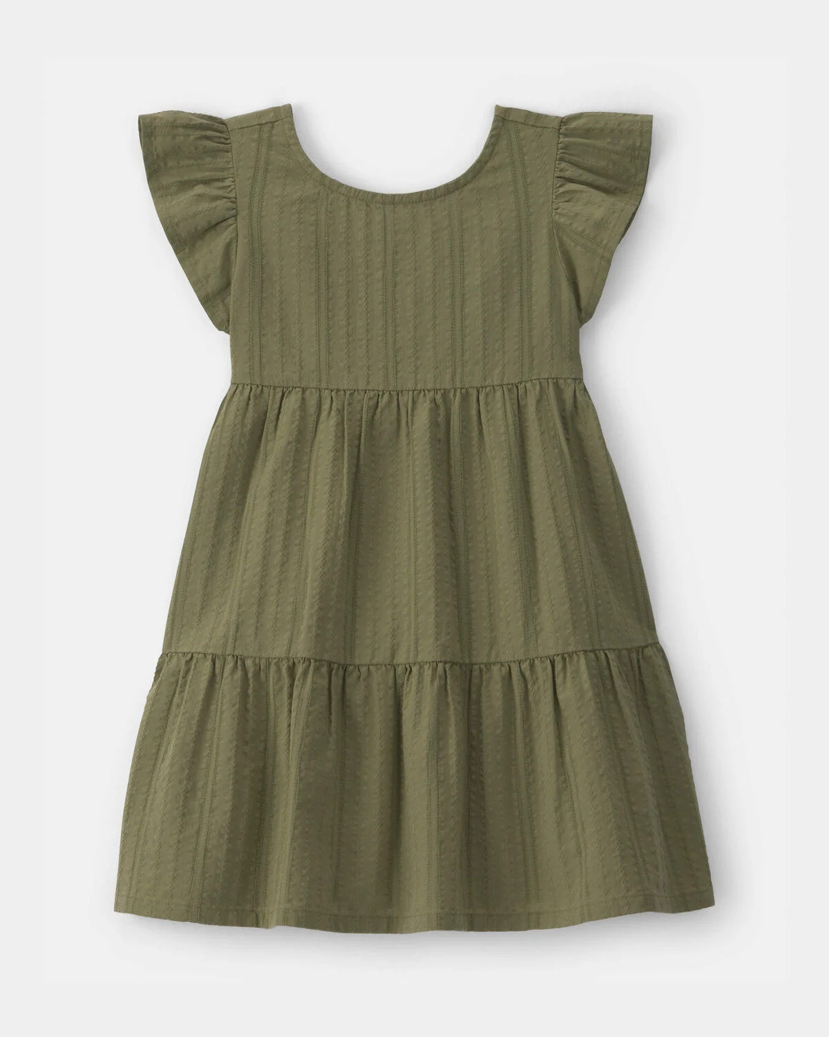 Toddler Girl Ruffle-Sleeve Tiered Dress - Green | Carter's Inc