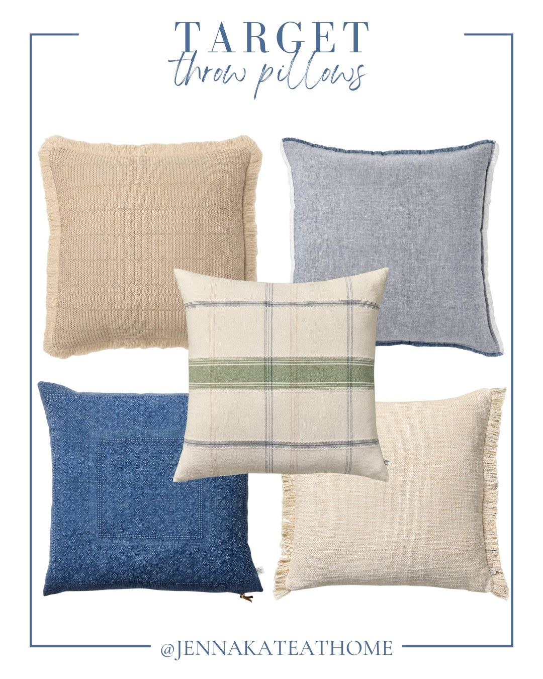 Love these throw pillows from Target! Perfect for a spring home reset!

Home decor, coastal decor, throw pillows, home accents 

#LTKHome #LTKFindsUnder100 #LTKFindsUnder50