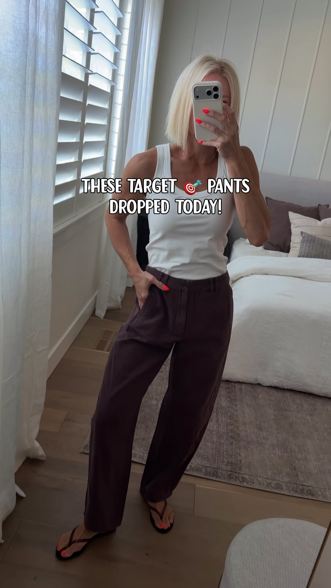 NEW TODAY! These pants are so flattering— they remind me of the barrel pair from FP.
They fit generously, wearing a 4. This burgundy/color is really pretty, and you have to see the olive color too. I only say this when I’m confident… but These will sell out!

#LTKmomlife #LTKgrwm #LTKOver40