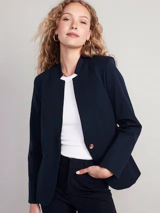 Notched-Collar Pixie Blazer for Women | Old Navy (US)