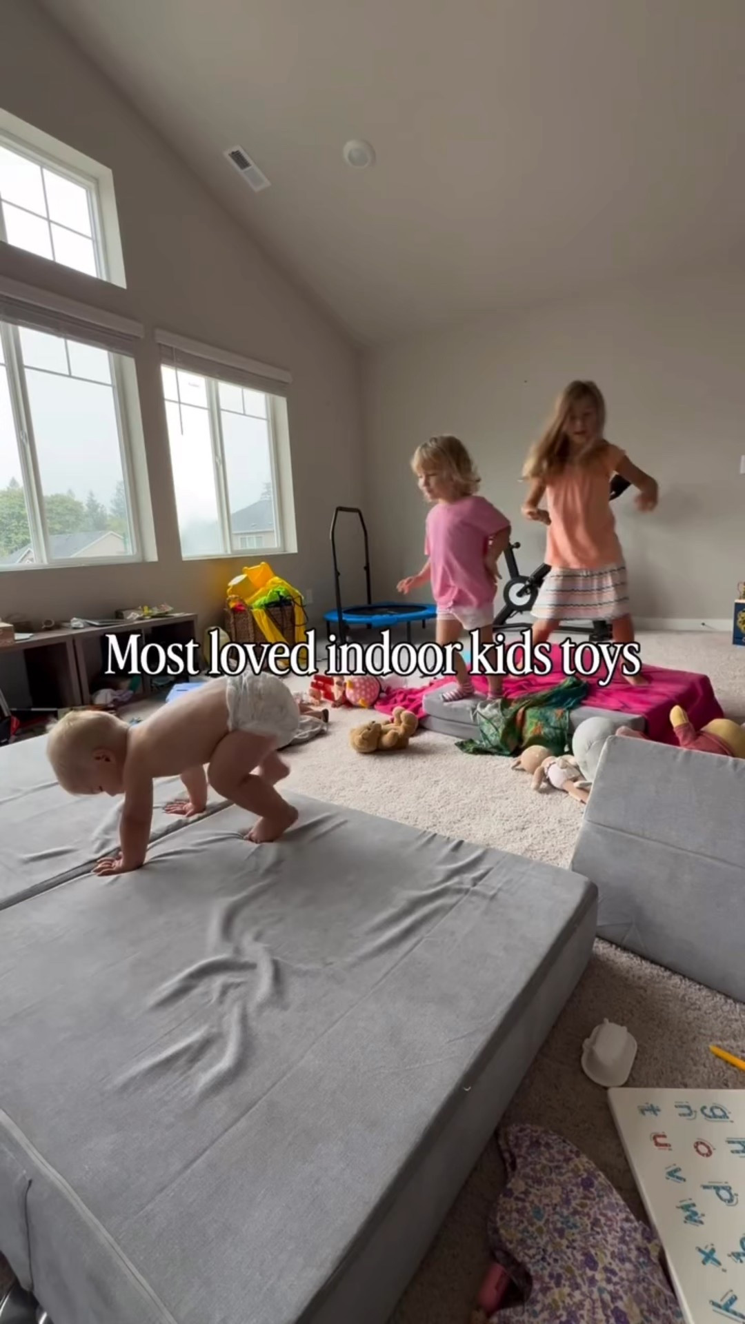 
These toys were epic during long winters for getting energy out but also for providing uneven surfaces that support the development of key physical and cognitive skills through play!