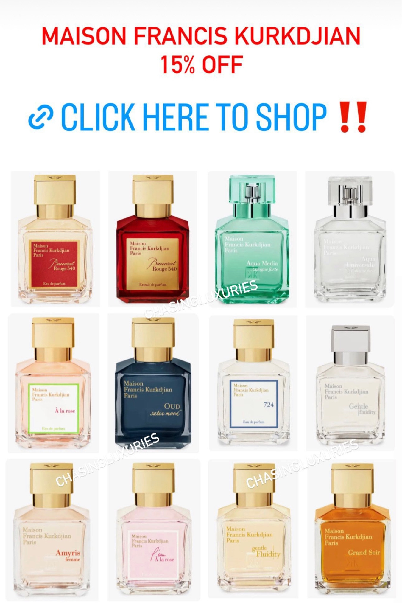 maison-francis-kurkdjian get all
Your favorites. Baccarat Rouge now 15% off #baccarat #luxuryperfumes #perfumes

#LTKHolidaySale #LTKsalealert #LTKGiftGuide