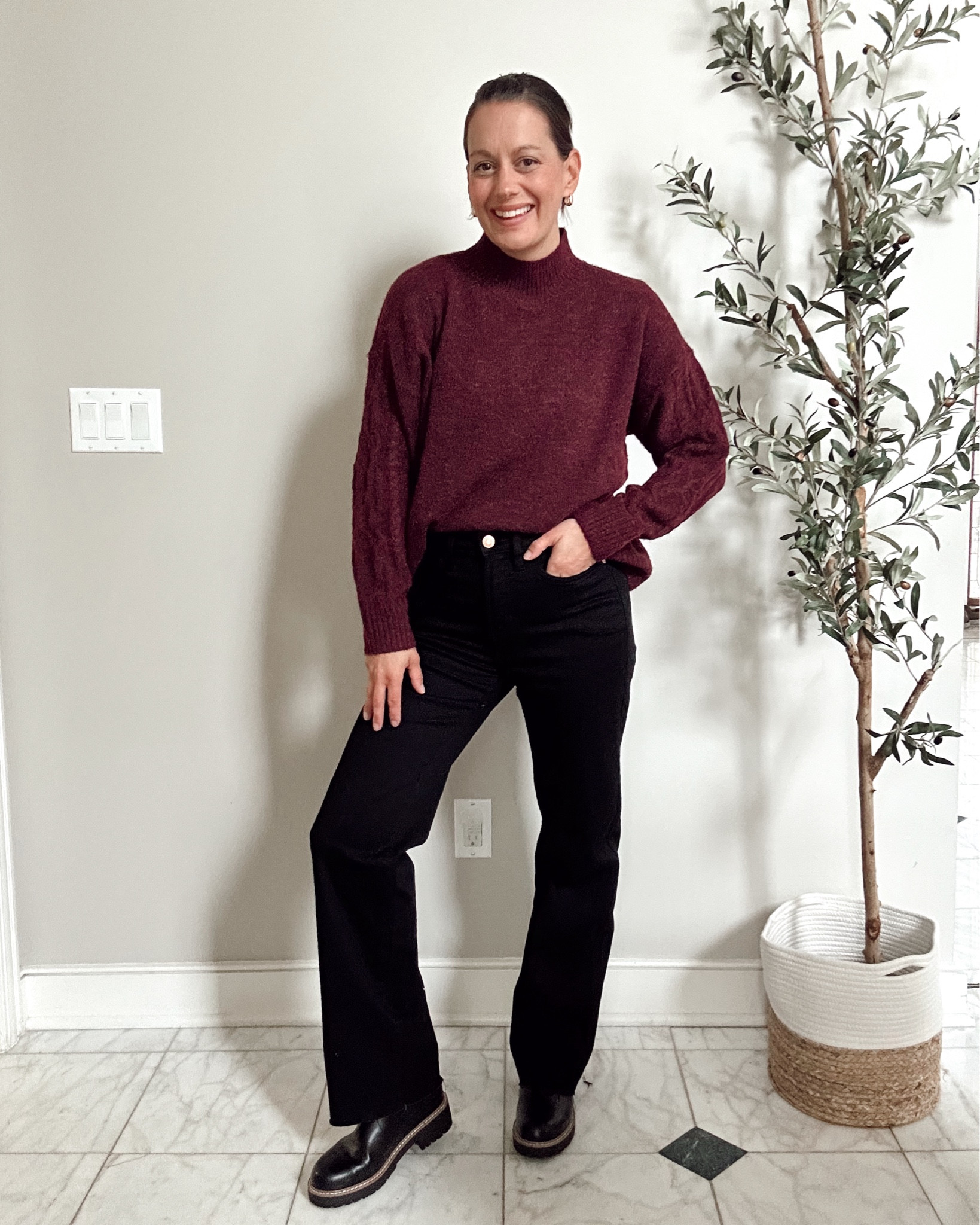 Holiday outfit idea - kohls softest sweater ever! Also these black pants are so comfortable with some stretch and look great with all the boots! Both run true to size!



#LTKFindsUnder50 #LTKStyleTip #LTKOver40