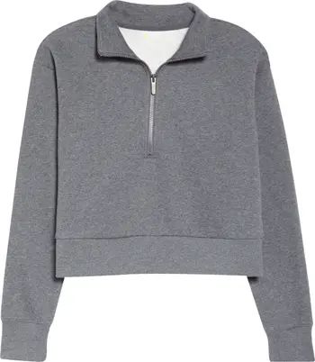 Cara Lite Half Zip Crop Sweatshirt | Nordstrom