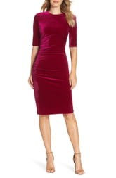 Elbow Sleeve Velvet Sheath Dress | Nordstrom