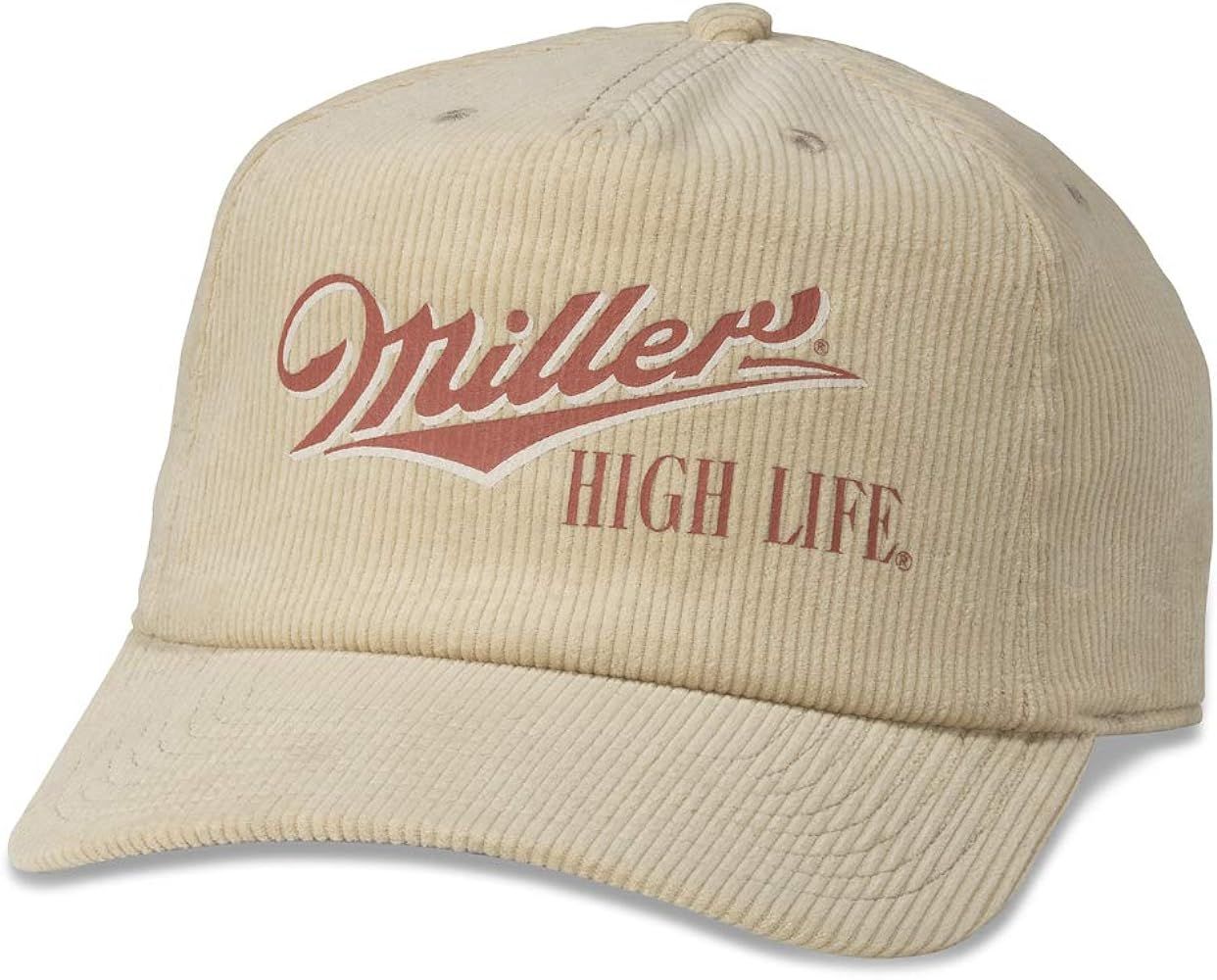 AMERICAN NEEDLE Miller High Life Beer Baseball Adjustable Dad Hat, Printed Corduroy, Khaki (MILLE... | Amazon (US)
