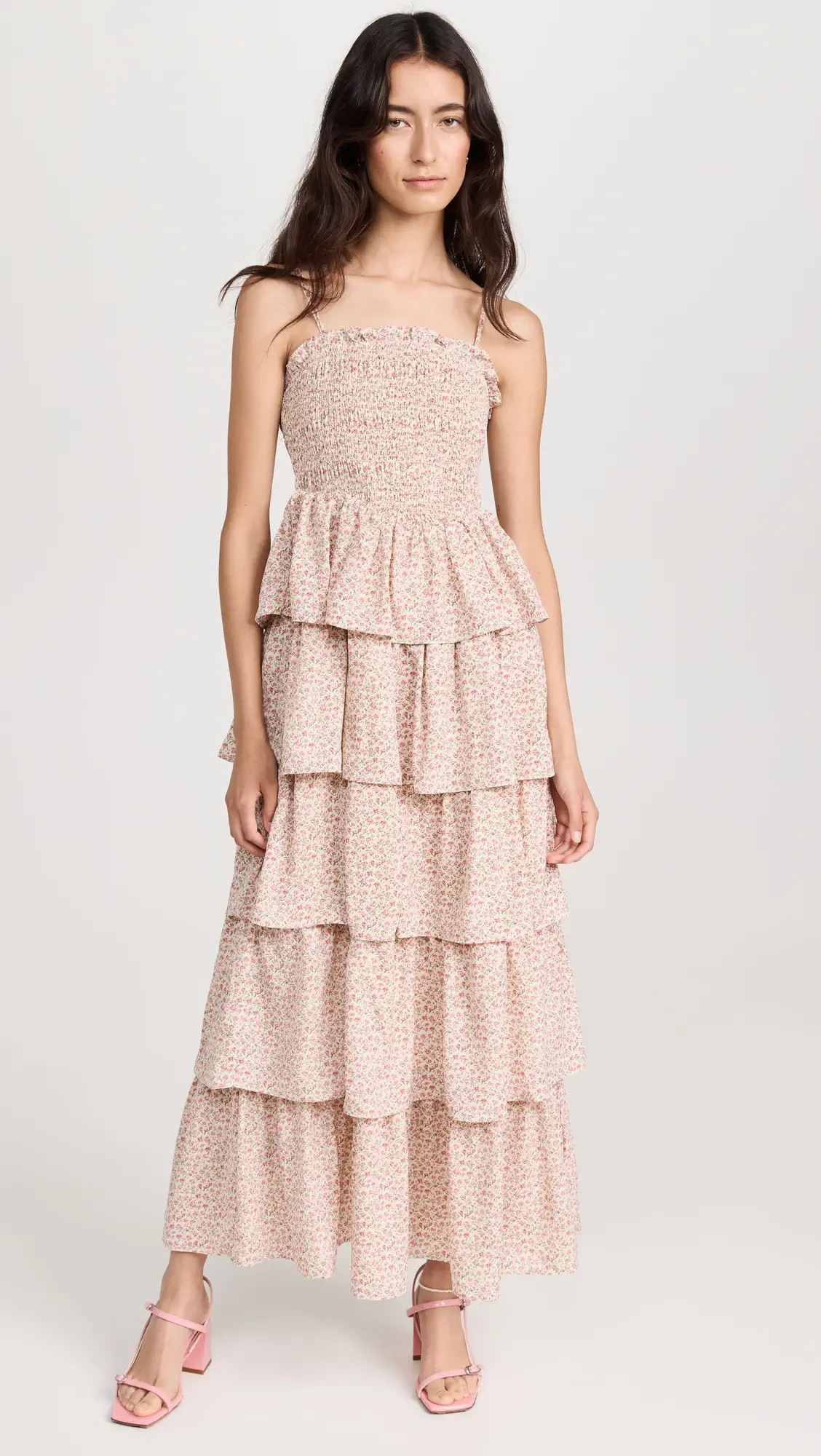 English Factory Floral Smocked Multi Tiered Dress | Shopbop | Shopbop