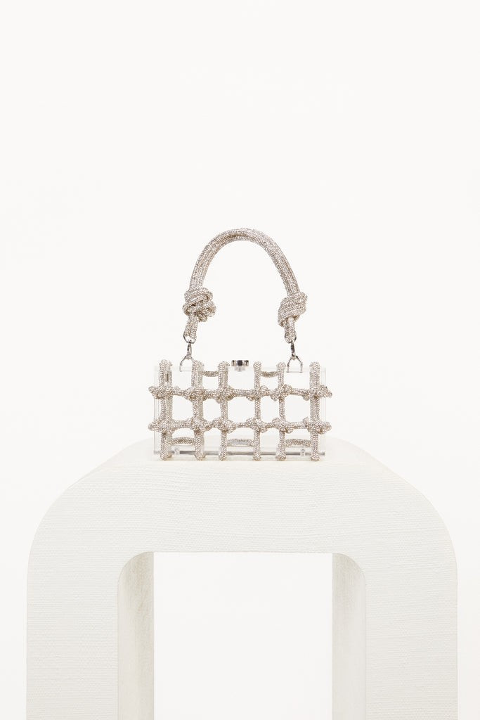 BESS RHINESTONE SHOULDER BAG - CLEAR | Cult Gaia - US