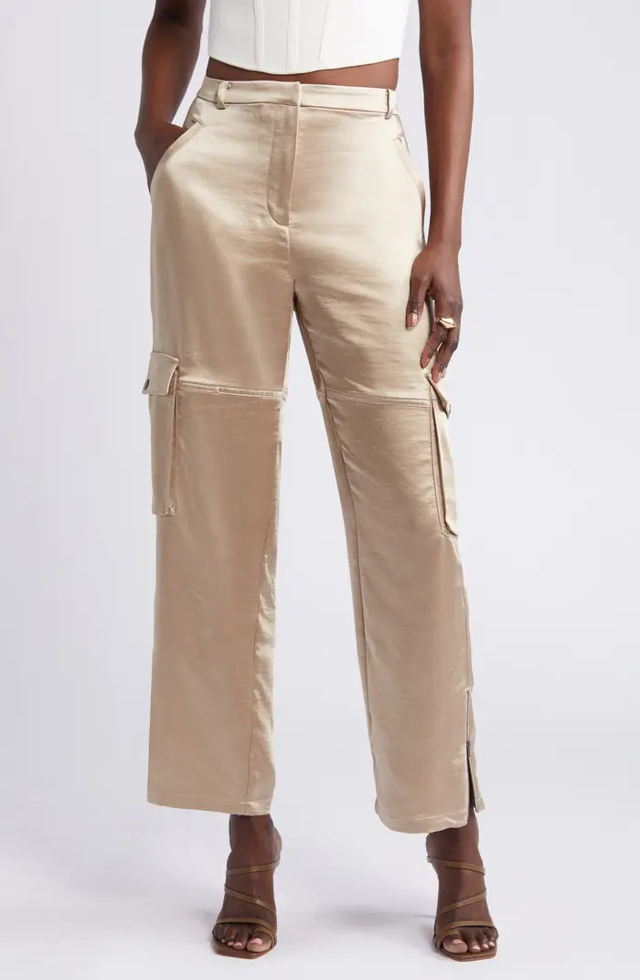 Satin Cargo Pants | Nordstrom
