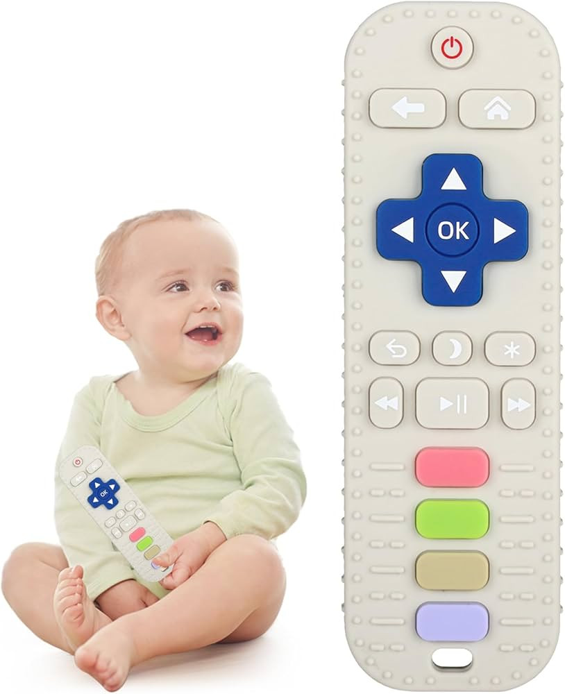 Chuya Silicone Baby Teether Toy TV Remote Control Shape Chew Toy for Babies 3+ Months, Teething R... | Amazon (US)