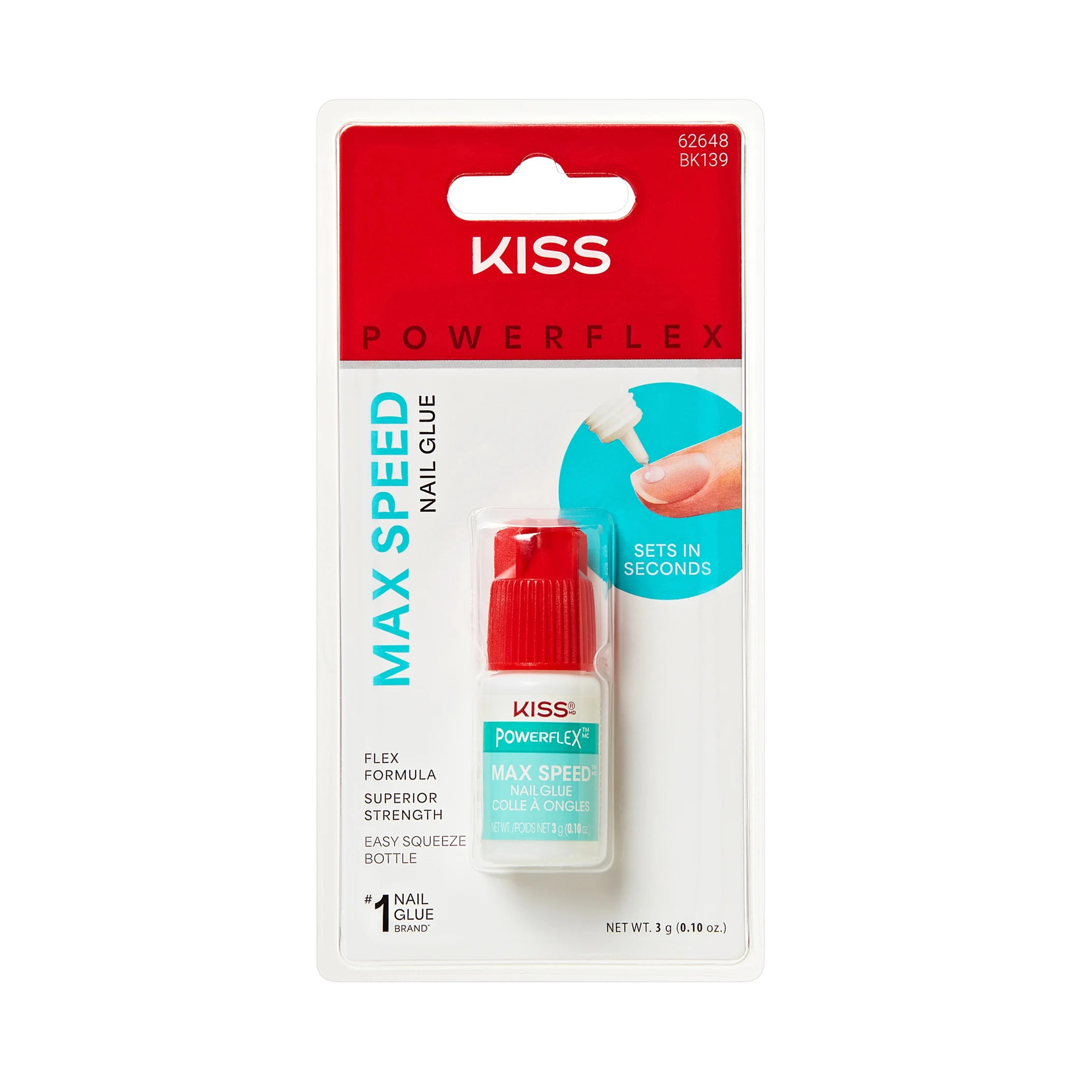 KISS PowerFlex Maximum Speed Nail Glue, Ultra-Hold Instant Bond, 3g (0.1 oz.) | Walmart (US)