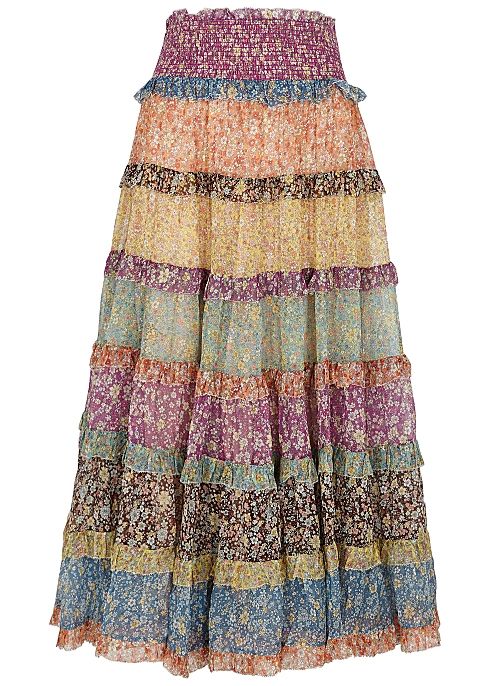 Carnaby floral-print silk midi skirt | Harvey Nichols (Global)