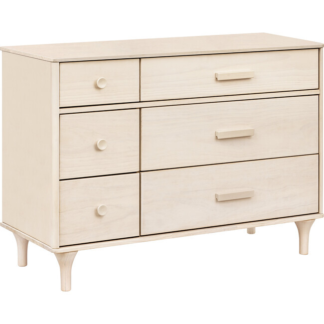 Babyletto | Lolly 6-Drawer Assembled Double Dresser, Washed (Natural, Size Large) | Maisonette | Maisonette