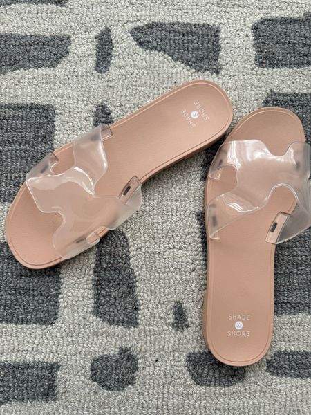 Jelly shoes for adults!! 

Clear sandals 
Slides
Sandals 
Target 
Beach 
Vacation 

#LTKstyletip #LTKover40 #LTKbeauty